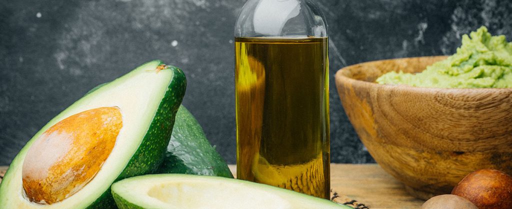 avocado and avocado oil bottle