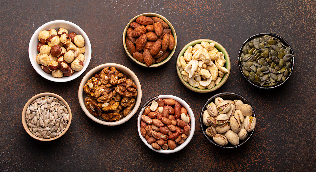 assorted nuts and seeds